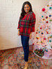 Plaid Xmas Knit Top