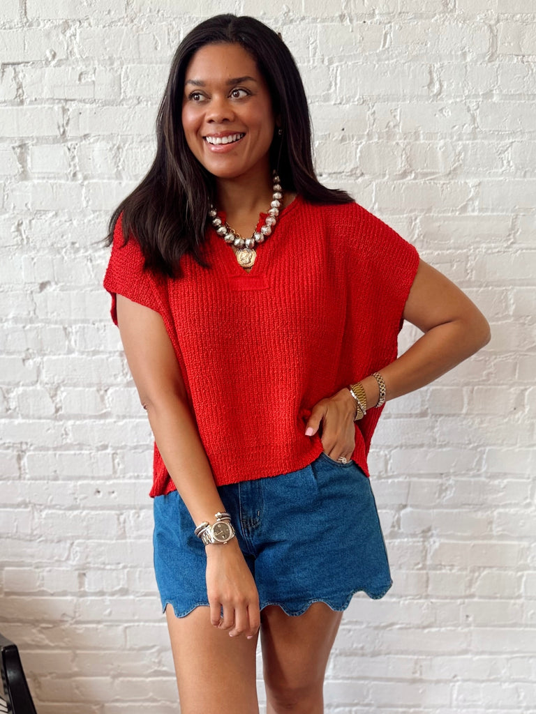 Salt Air Knit Red