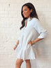 Evelyn Striped Dress Blue