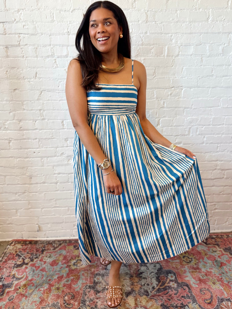 Coastal Stripe Midi Dress