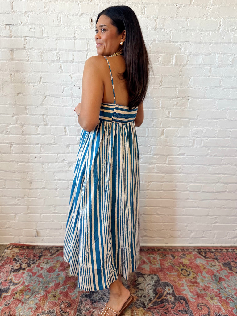 Coastal Stripe Midi Dress