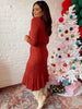 Cranberry Spice Knit Maxi