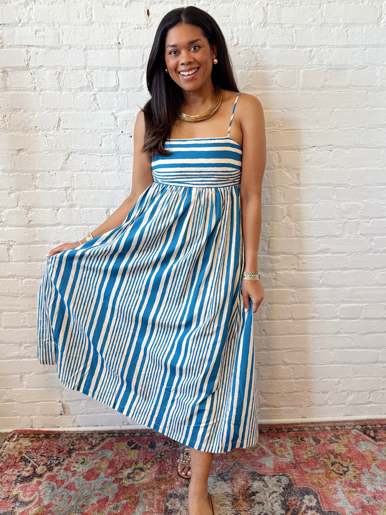 Coastal Stripe Midi Dress