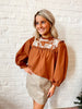 Maple Ruffle Top- Pumpkin