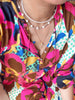 Pearl Beaded Necklace - Silver