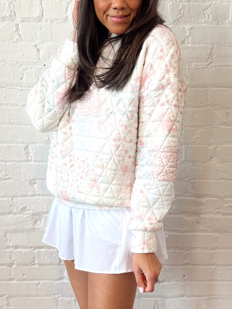 Hydrangea House Floral Mock Neck