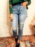 Nora High Rise Rigid Magic Destroy Slim Straight Jeans