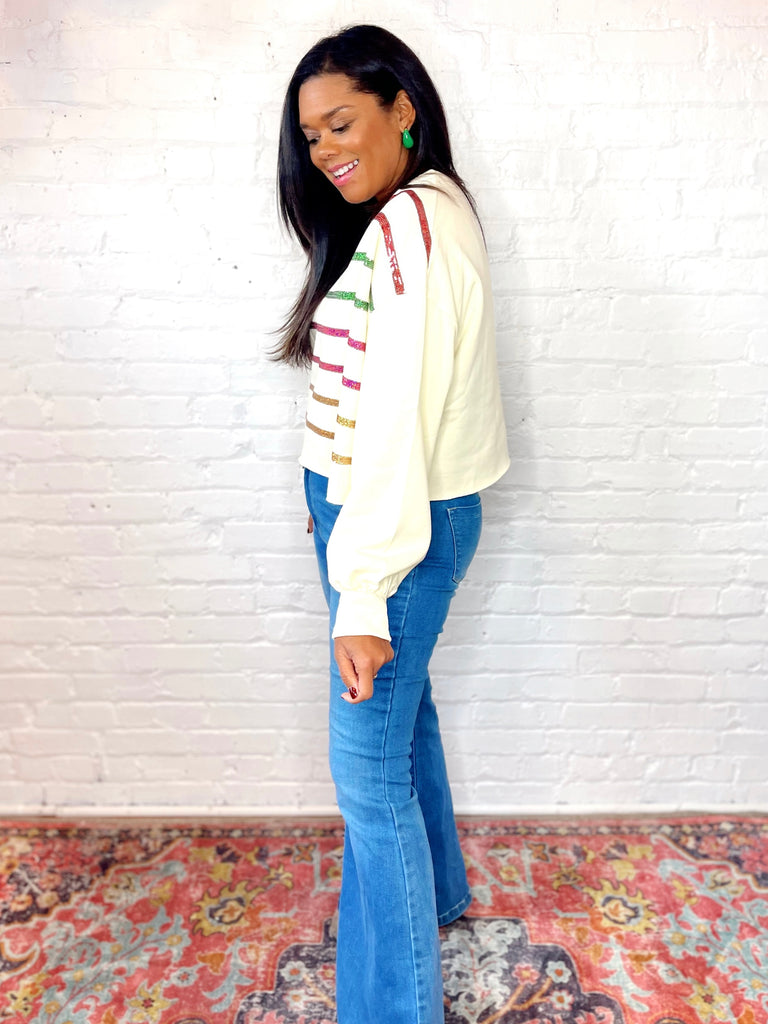 Candy Stripe Xmas Sweatshirt