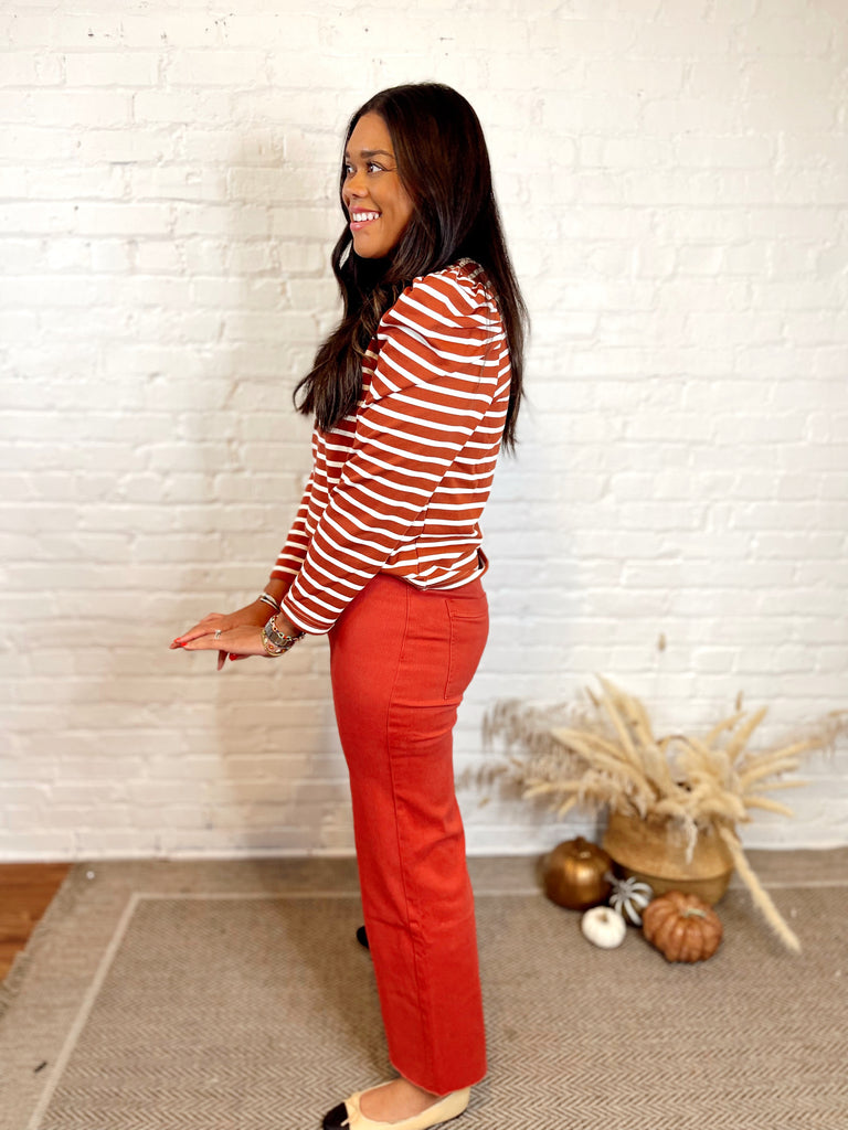 Bridget Cropped Jeans Red