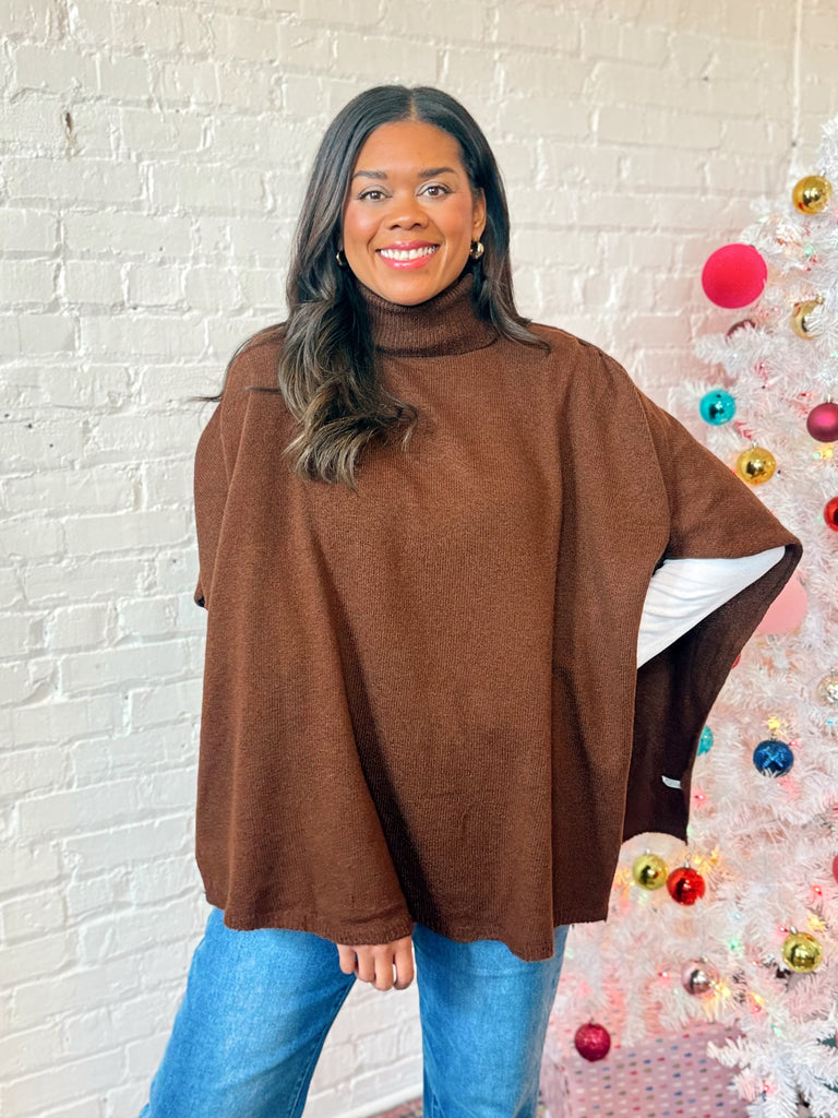 Elevated Poncho Brown