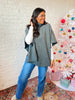 Elevated Poncho Grey