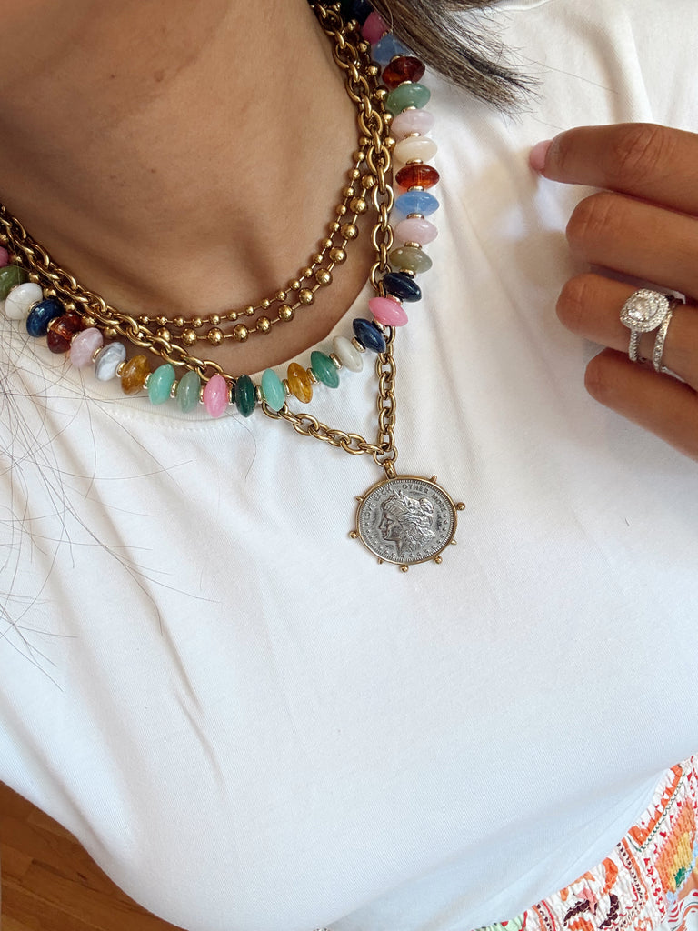 Colorful Chunky Beaded Necklace