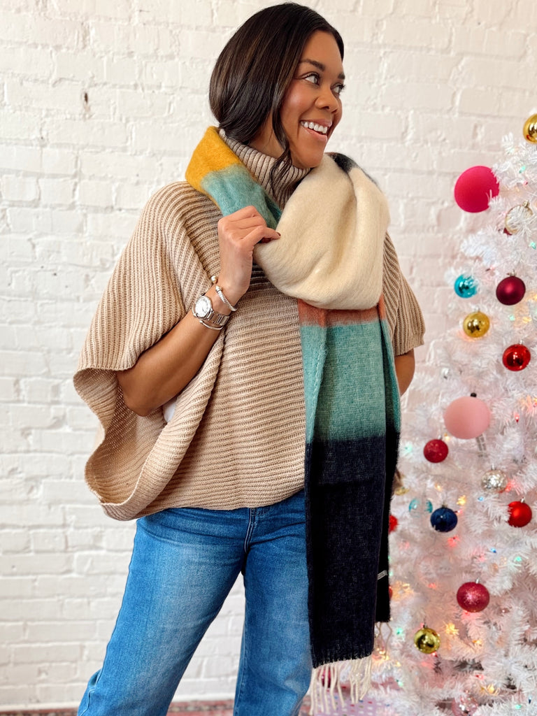 Plaid Fringe Scarves