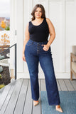 Arlo High Rise Button-Fly Straight Jeans