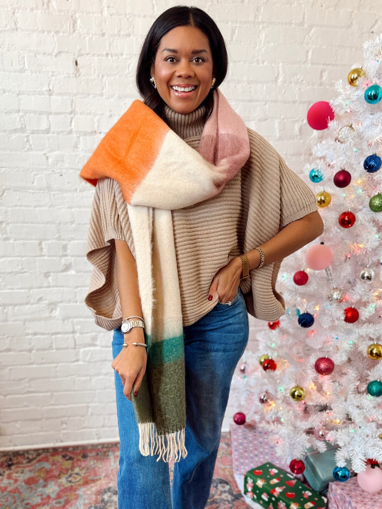 Plaid Fringe Scarves