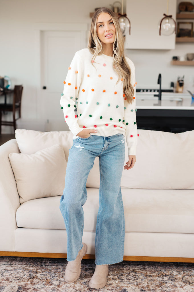 Rainbow Pebbles Detail Sweater