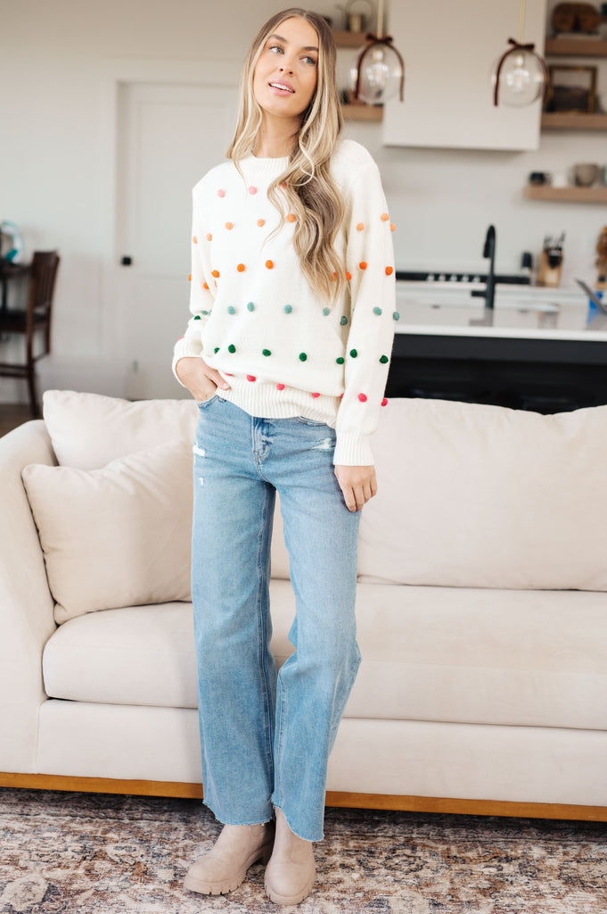 Rainbow Pebbles Detail Sweater