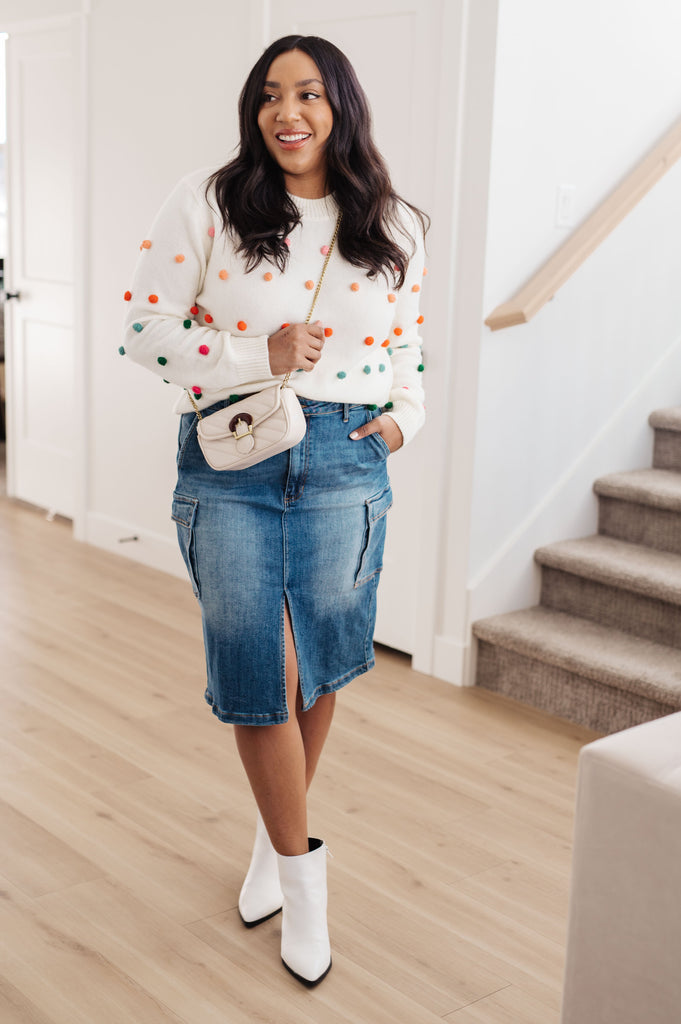 Rainbow Pebbles Detail Sweater