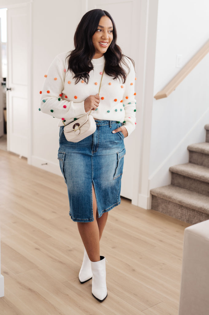 Rainbow Pebbles Detail Sweater