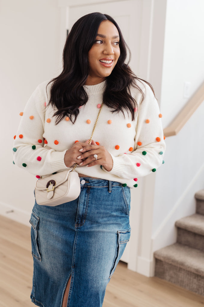 Rainbow Pebbles Detail Sweater
