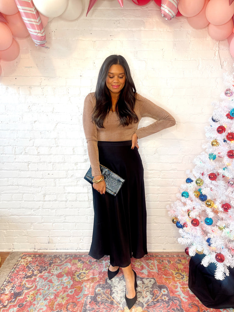 Almost Xmas Maxi Skirt in Black 3XL