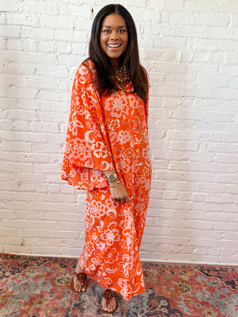 Tangerine Dream Boho Dress