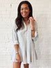 Evelyn Striped Dress Blue
