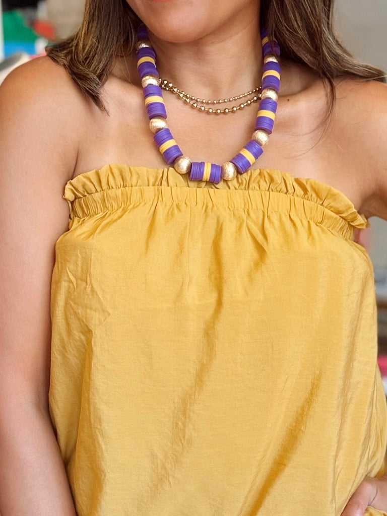 School Spirit Necklace - Purple