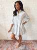Evelyn Striped Dress Blue