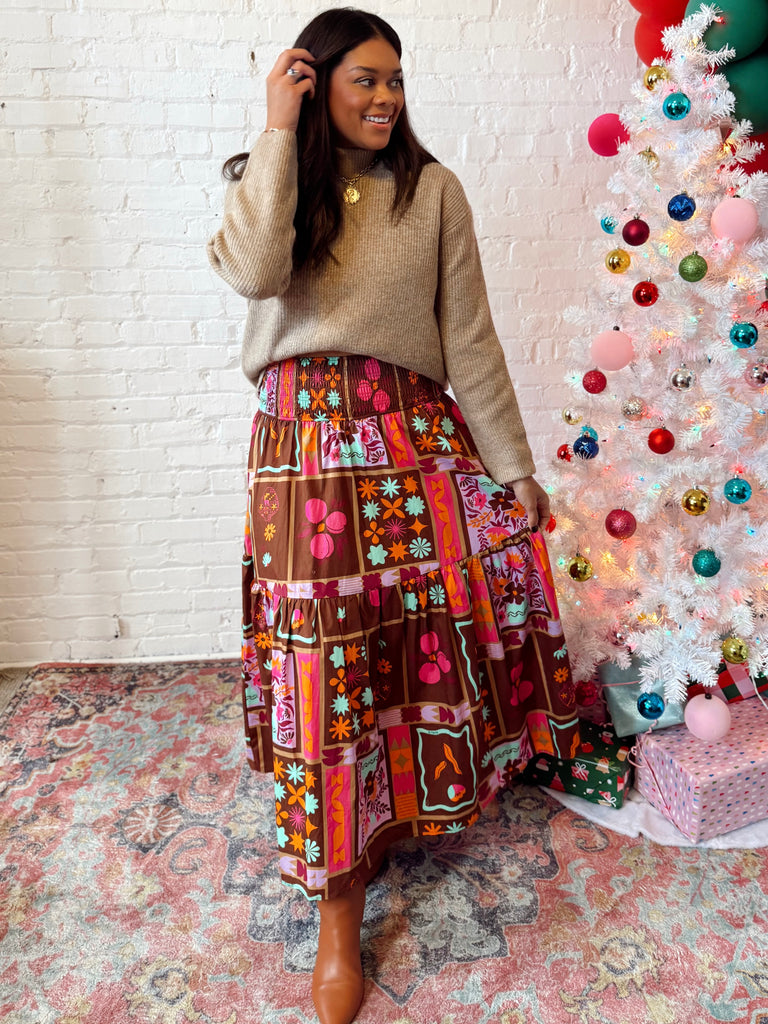 Karlie Blooming Spice Maxi Skirt