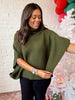 Highland Sweater Cape Olive
