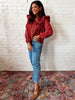 Quinn Plaid Ruffle Blouse