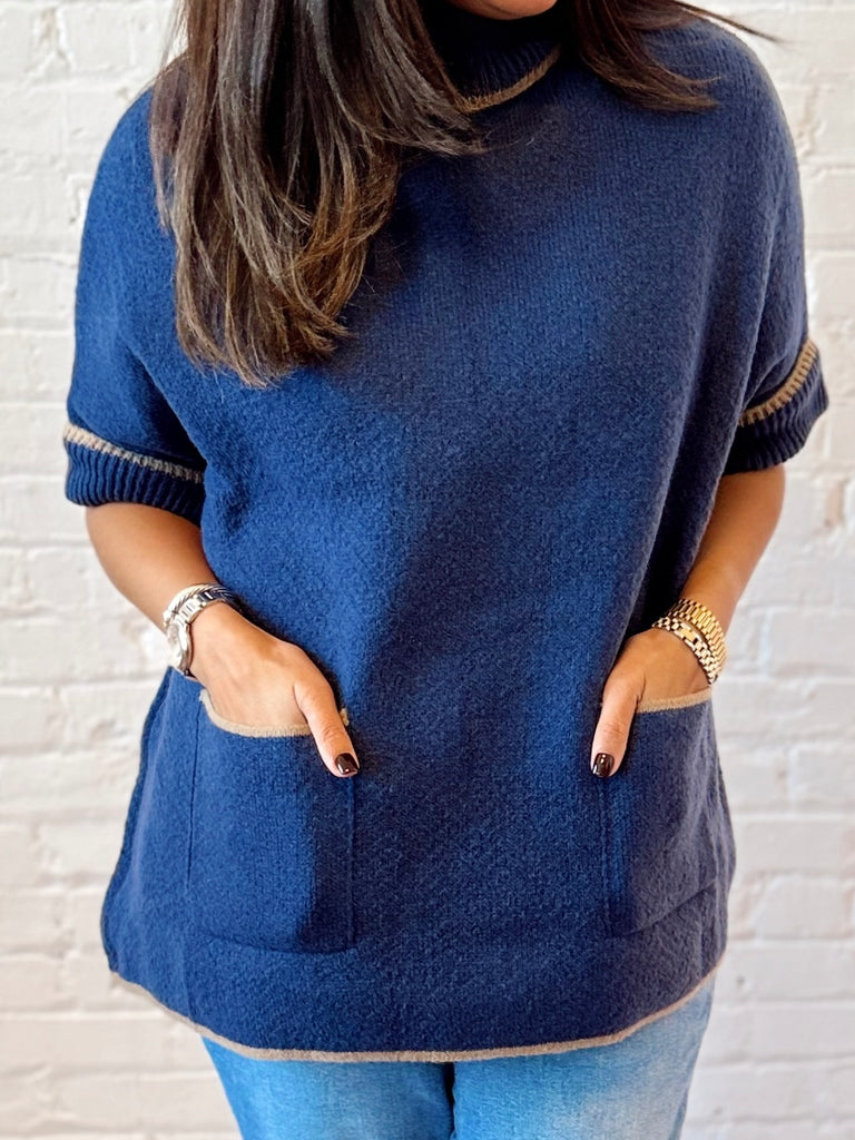 Fireside Poncho Navy