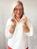 Piper Ruffle Henley Ivory