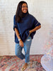 Fireside Poncho Navy