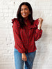 Quinn Plaid Ruffle Blouse