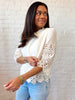 Scalloped Eyelet Blouse