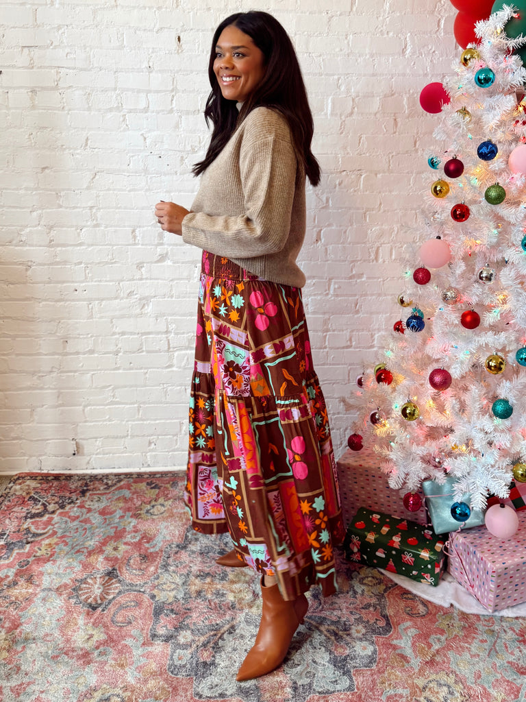 Karlie Blooming Spice Maxi Skirt