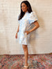 Diana Puff Sleeve Dress Light Blue