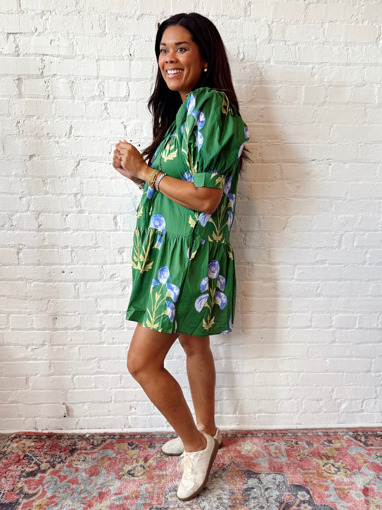 Emerald Petals Dress