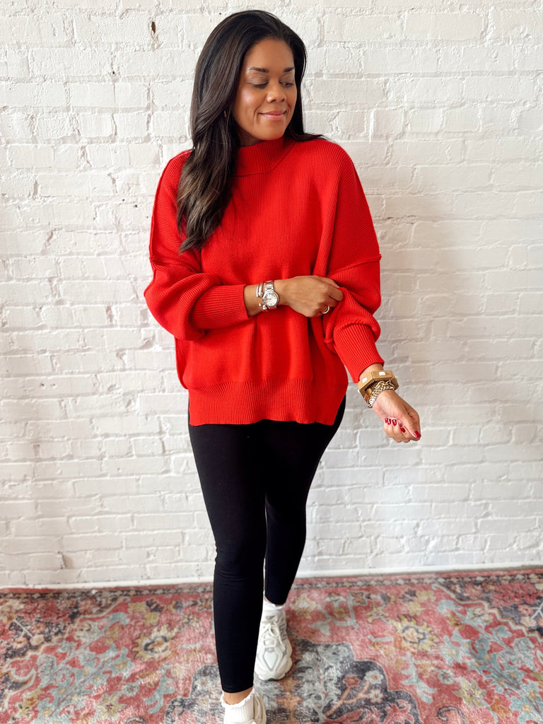 Everyday Luxe Sweater Red