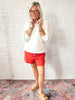 Piper Ruffle Henley Ivory