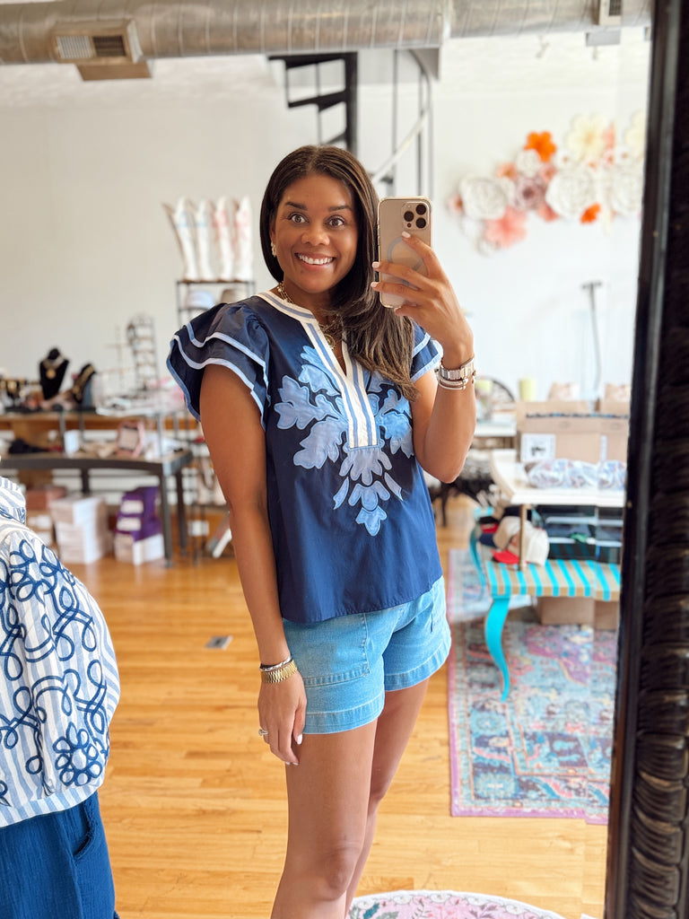 Blue Manor Top