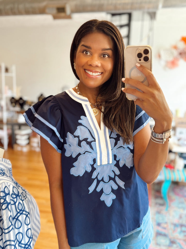Blue Manor Top
