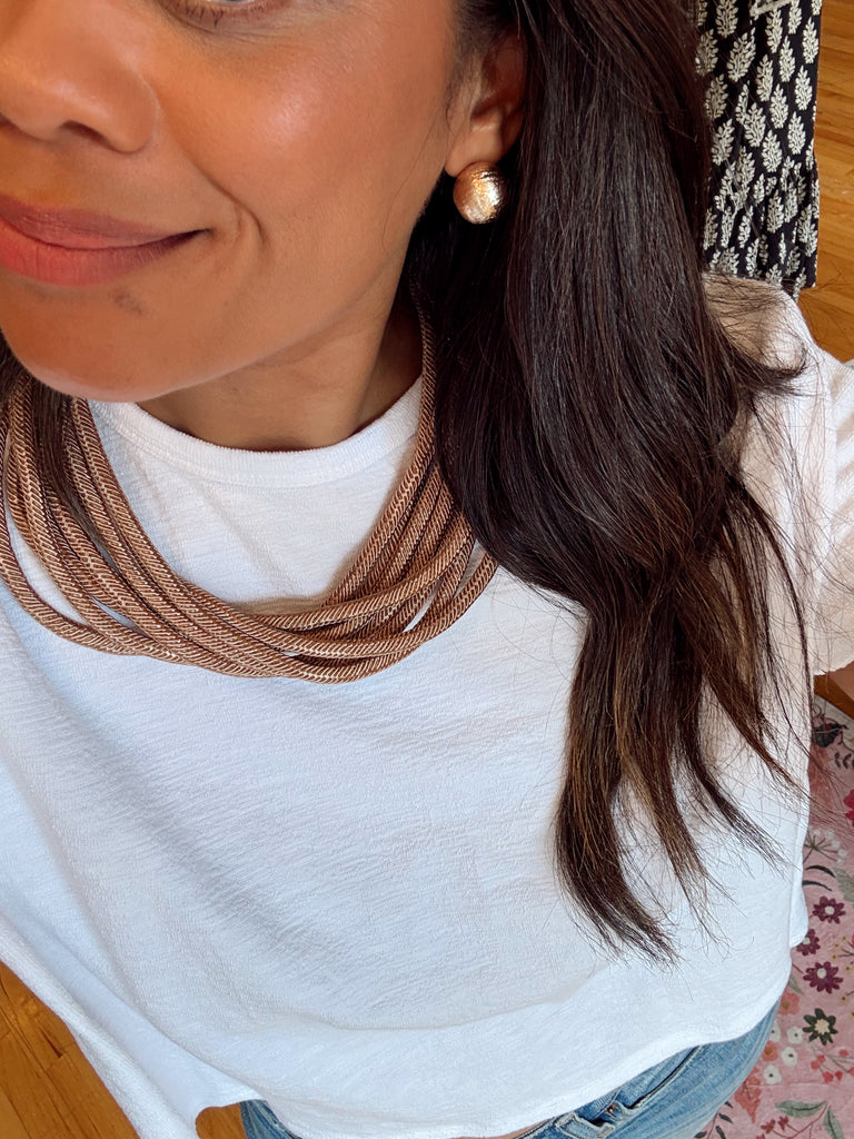 Rope Necklace Tan
