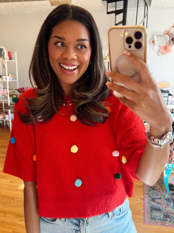 School Spirit Necklace - Red