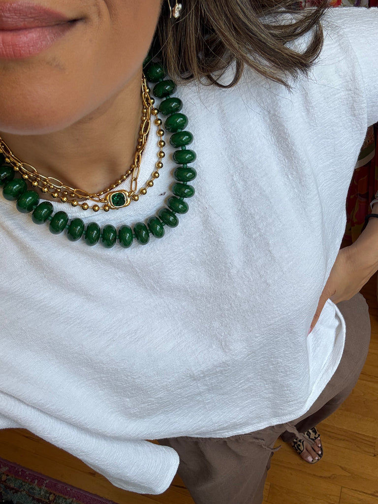 Green Beaded Necklace