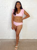 2 Piece Pink Gingham Swimmie