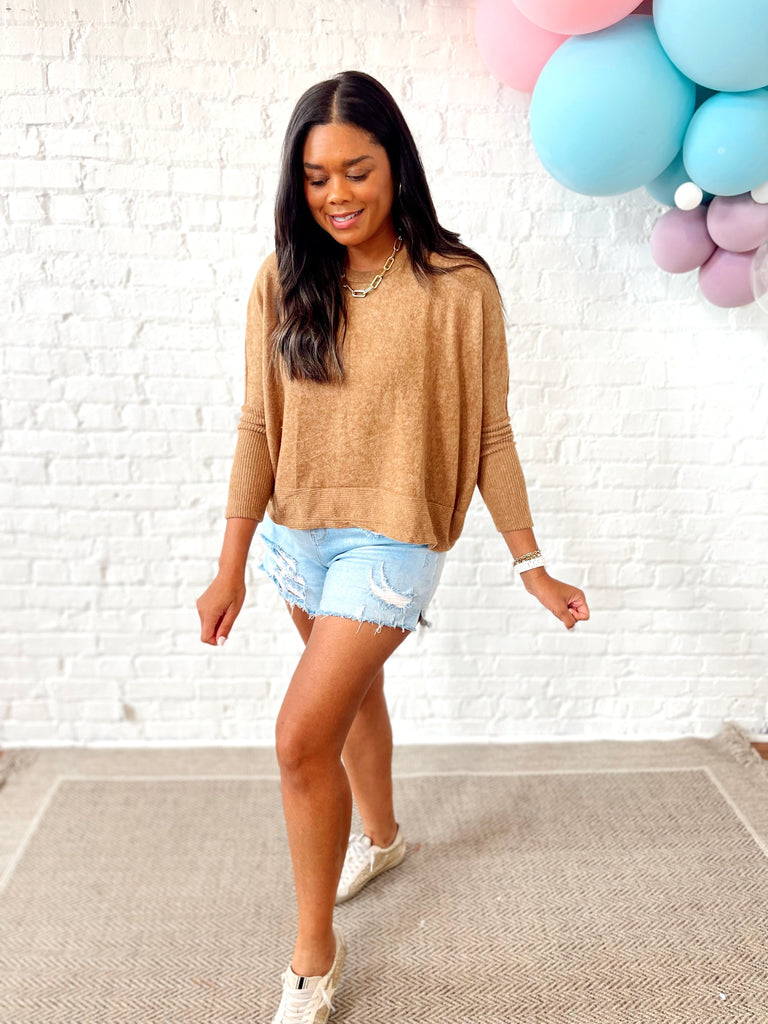 Falling Leaves Knit Tan