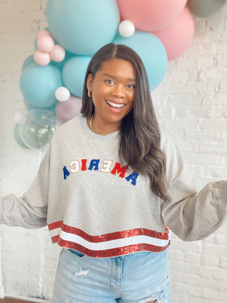America Sequined Sweatshirt